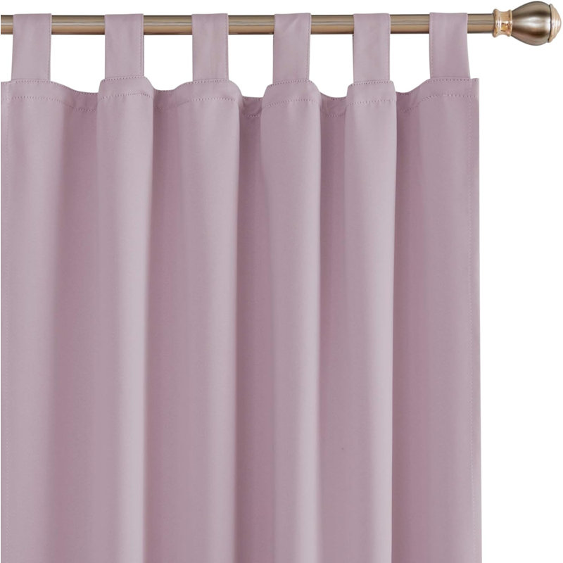 Blackout Curtain Pair, Light pink, 132cm wide x 92cm high
