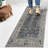 Brandy Rustic Border Low-Pile Machine-Washable Dark Gray/Cream Rug-901584631