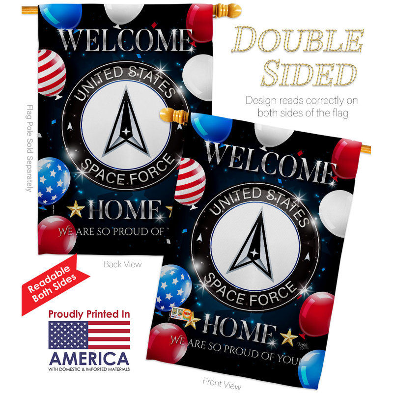 Double Sided 40'' H x 28'' W Polyester Flag Set