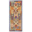 Tapis jaune / bleu / rouge en laine noué à la main 2 pi 10 po x 6 pi 5 po Siems Southwestern