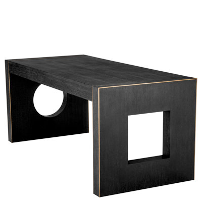 Desk Rovigo Charcoal Gray Oak Veneer