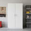 Armoire de rangement polyvalente blanche