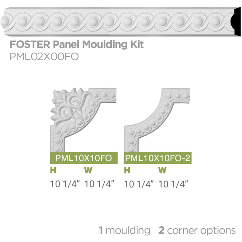 2 3/8"H x 3/4"P x 94 1/2"L Foster Running Coin Panel Moulding