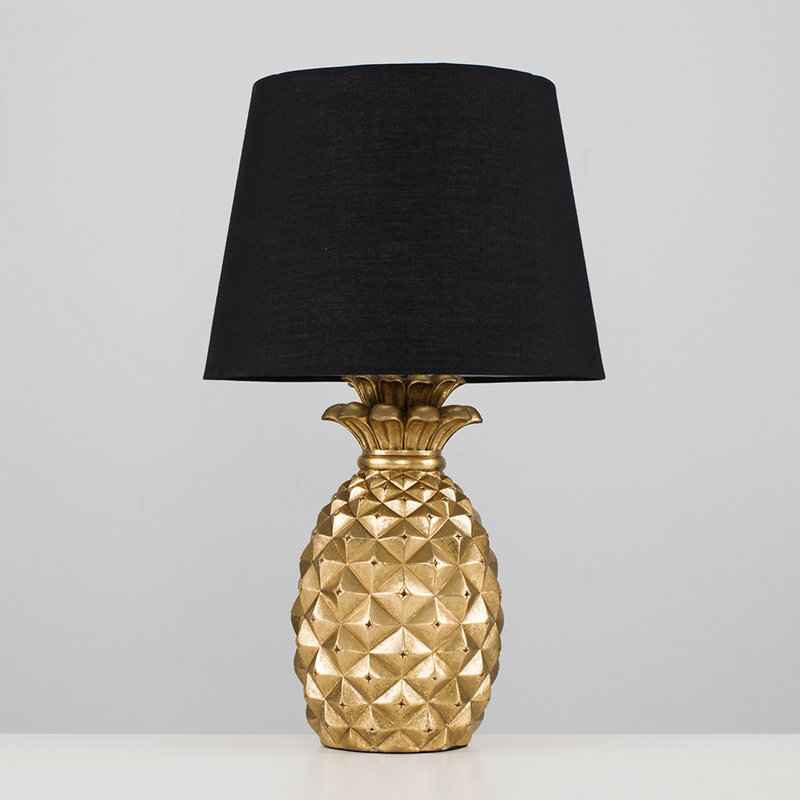 Thalia Table Lamp, Black, Yes, Gold