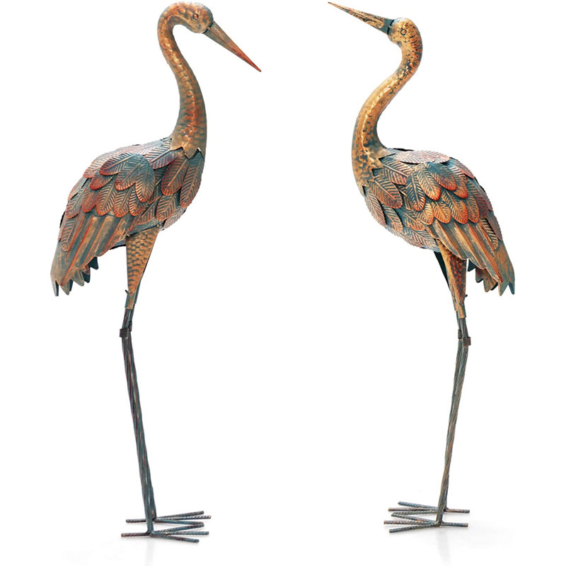 Meleri Animals Metal Garden Statue, 86" H x 35" W x 18" D