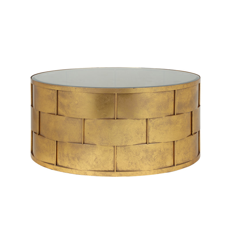Amanda Coffee Table, Gold Leaf