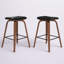 Tabouret de bar Larsen, tabouret de bar en similicuir noir avec repose-pieds, style contemporain pour bar