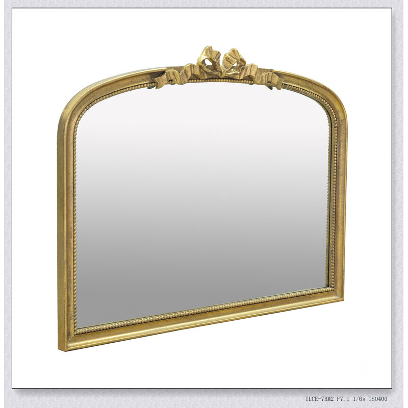 Miroir à arche dorée de style baroque 40,2 "x 29,9"