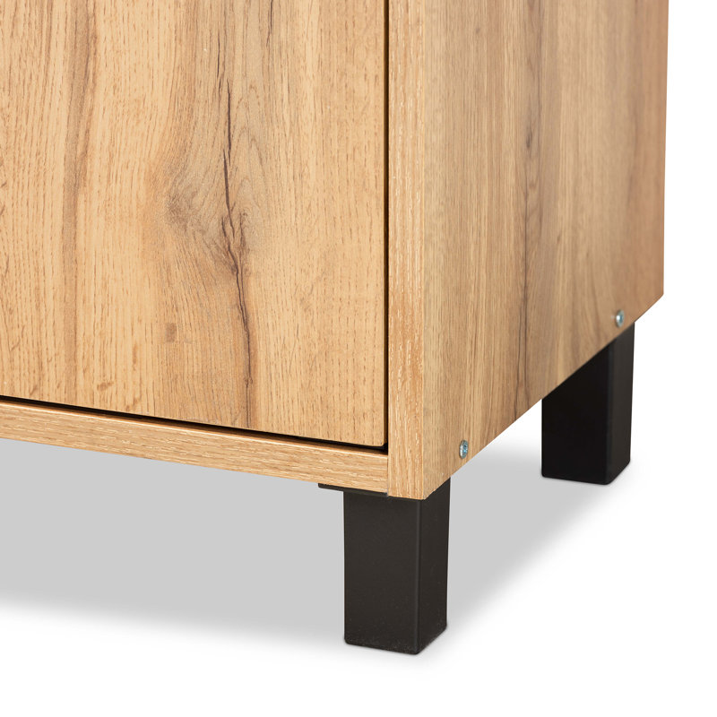 Armoire de rangement pour chaussures Marialy, Chêne