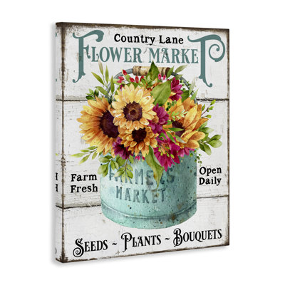 Art mural sur toile Country Country Flower Market par Creatif Belle bp-558_CN