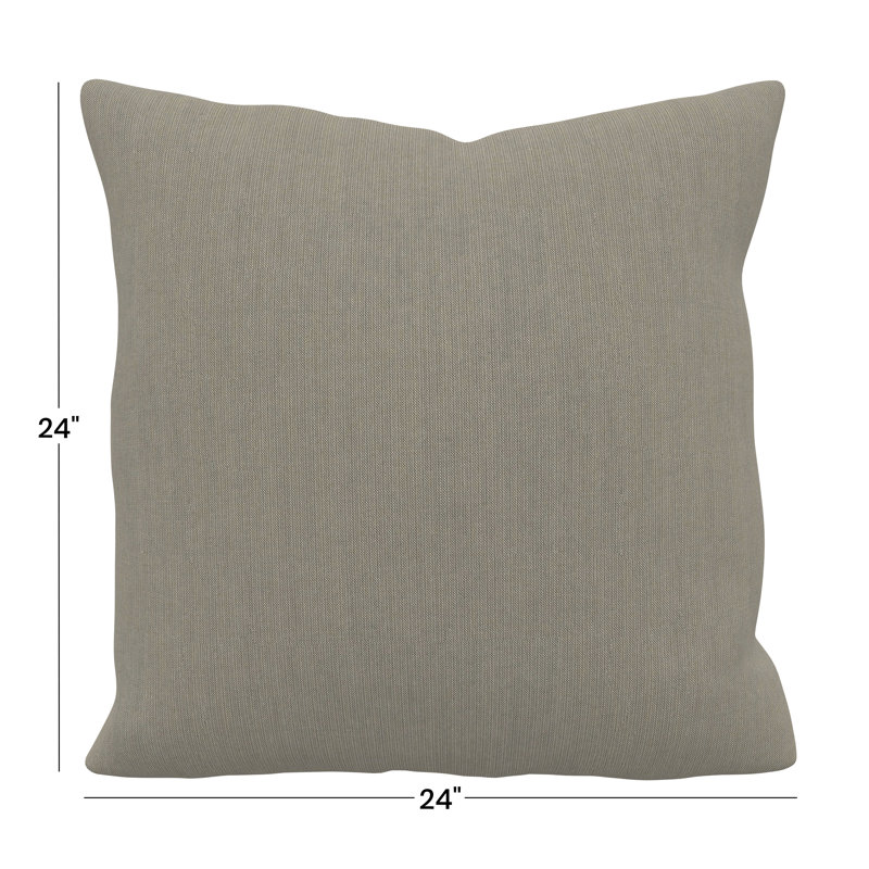 Gabi Sunbrella® Indoor/Outdoor Throw Pillow, Square 24", Spectrum Dove Sunbrella® Plainweave