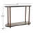 Chirillo Wood Oval Spindle 1 Shelf Brown Console Table with Beaded Edges