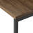 C-Shaped Sofa Side Table – Walnut Finish, Black Metal Base, Small Movable Coffee Table For Living Room-1611118037
