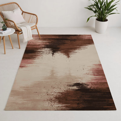 Watercolor Beige Indoor and Outdoor Area Rug