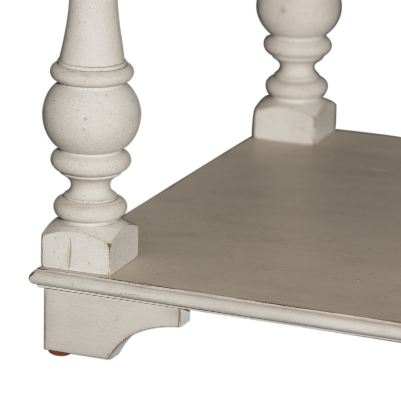 Morgan Creek Antique White and Tobacco 24'' Traditional End Table with Storage