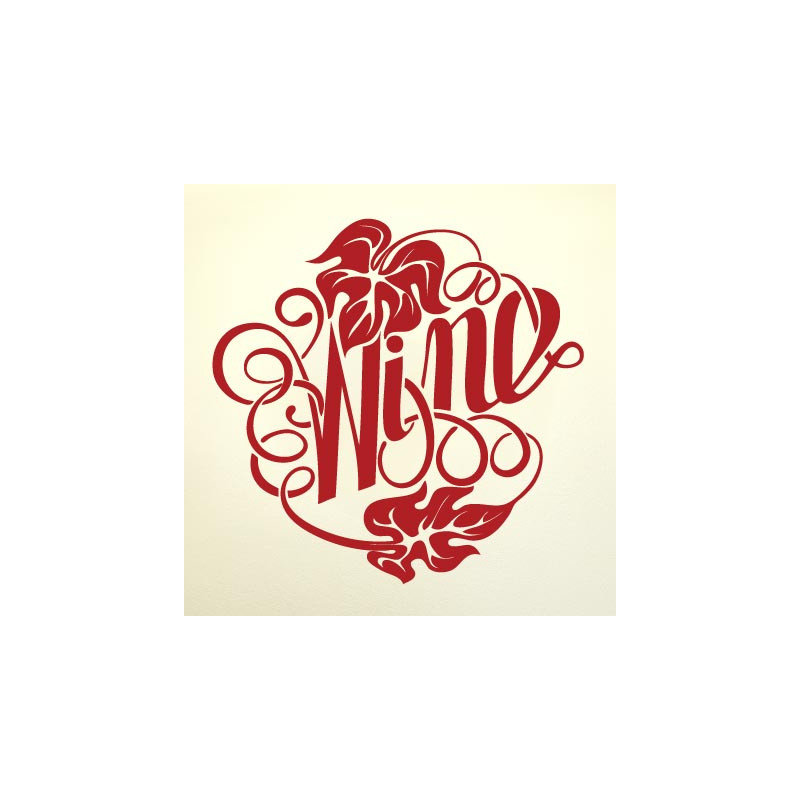 Wall Decal, Large, Dark Red