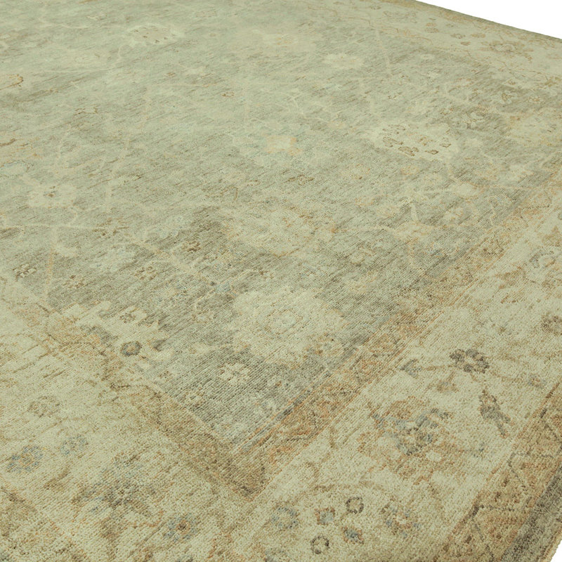 Hand Knotted Wool Ikat Area Rug, Rectangle 3' x 5'
