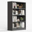Bibliothèque grise moderne à 4 étages en panneau de fibres à densité moyenne de 48 pouces, étagère de rangement ouverte réglable avec surface en mélamine résistante aux égratignures, bibliothèque pour le salon, la chambre à coucher et le bureau-133458956
