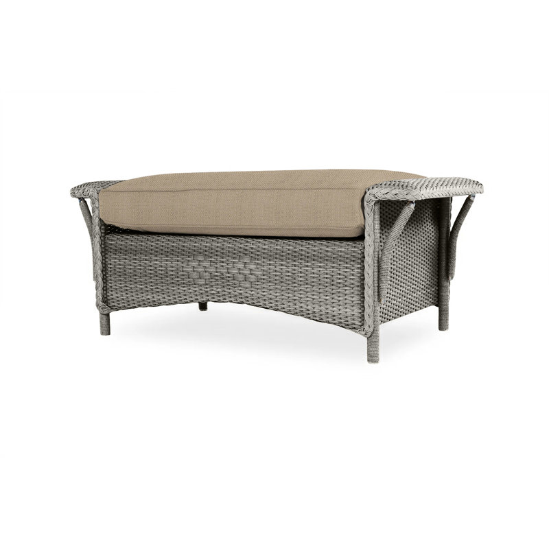 Nantucket Outdoor Ottoman, Callen Driftwood, Pewter