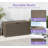 100 Gal/380L Resin Outdoor Storage Deck Box, Lockable, Weatherproof, Gas Struts, Rattan Grain-128895053