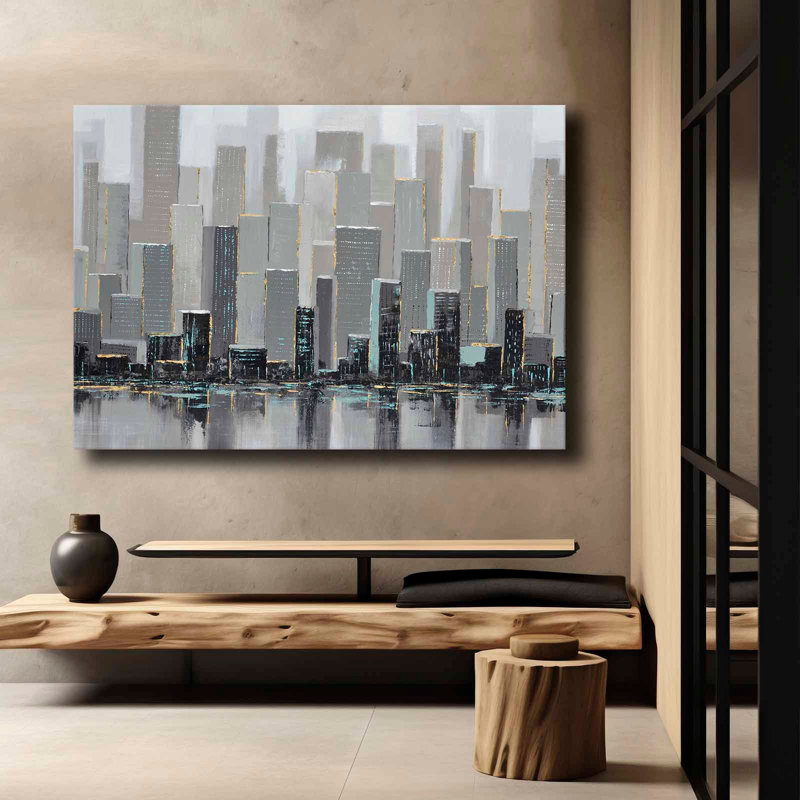 «City Skyline Reflection», art mural