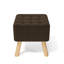 Germain Square Solid Colour Footstool Ottoman-40240738