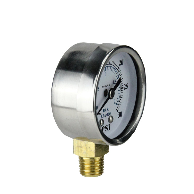 Manomètre en acier inoxydable à fixation latérale 2,75 "(50mm)