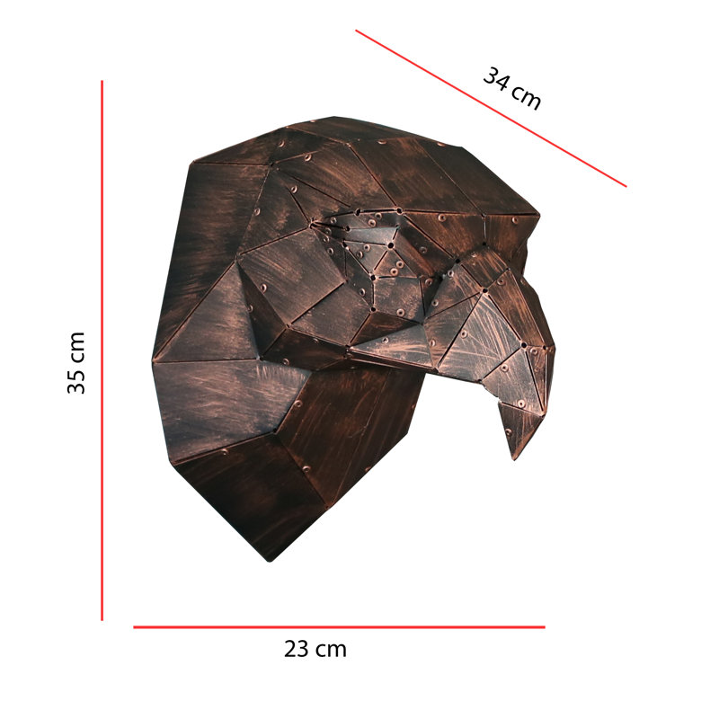 Animals Wall Decor on Metal, Black/Copper