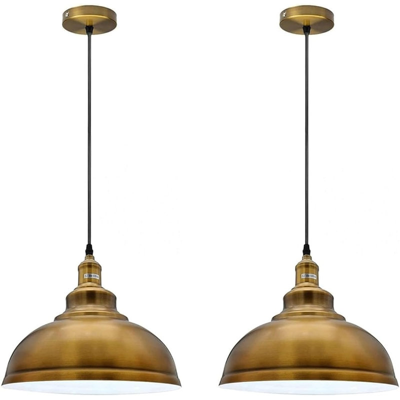 1 - Light Dome Pendant, Yellow Brass