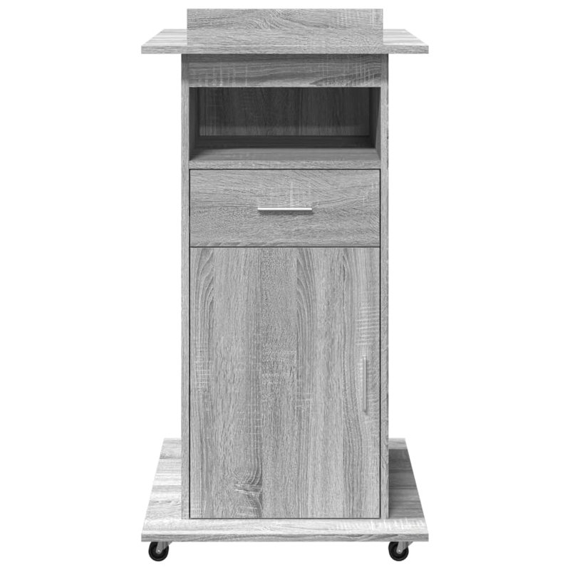 107cm Wood-based Material Lectern, Grey/Sonoma