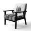 Chaise d'appoint Forest - Forêt monochrome - Chaise Foggy Pines I grise et blanche-373727940