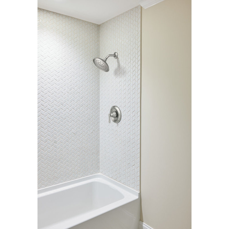 Halle Posi-Temp Shower Faucet Trim with Valve, Stainless Steel