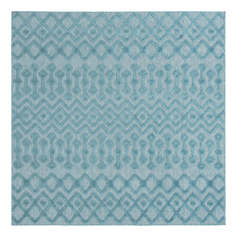 Hebb Geometric Indoor / Outdoor Rug, Square 7'10"