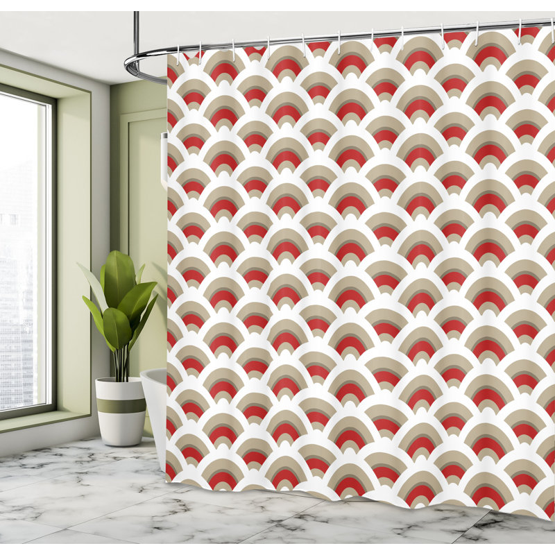 Shower Curtain with Hooks Included, 75"H x 69"W