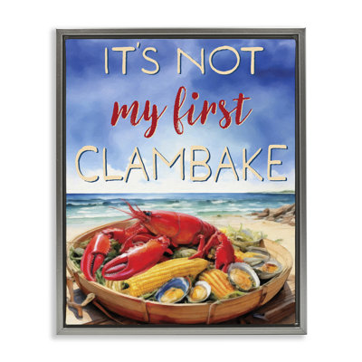 Not My First Clambake Floating Frame, design by Grotto Studios