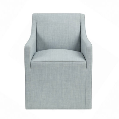 Skirted Dining Arm Chair with Casters