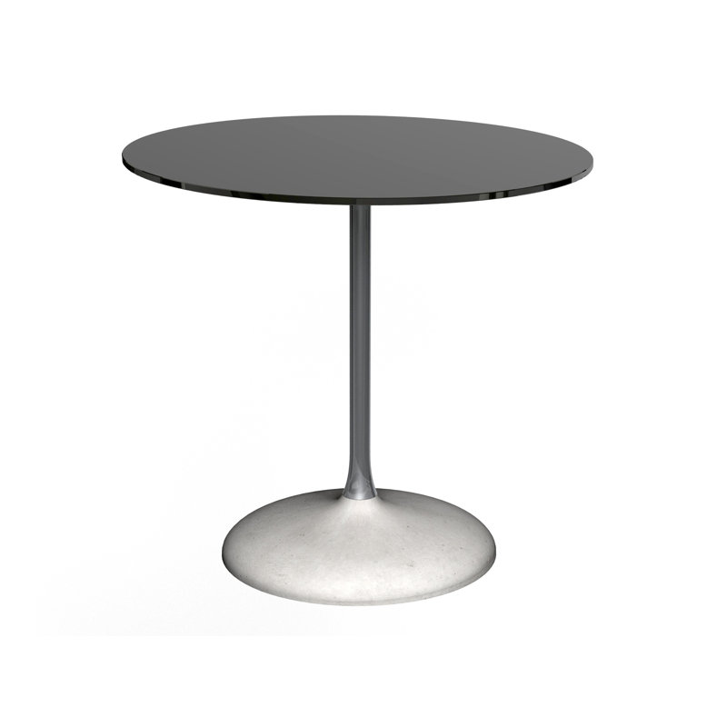 Clarke County Round Glass Top Dining Table, Grey