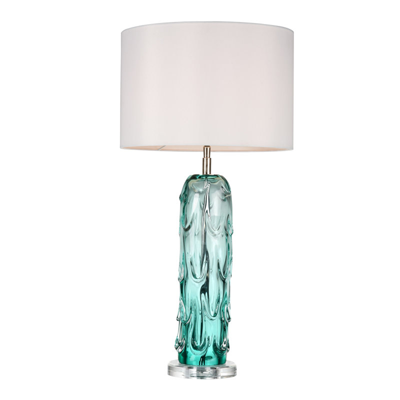 Ponchatrain Water Glass Blue Table Lamp