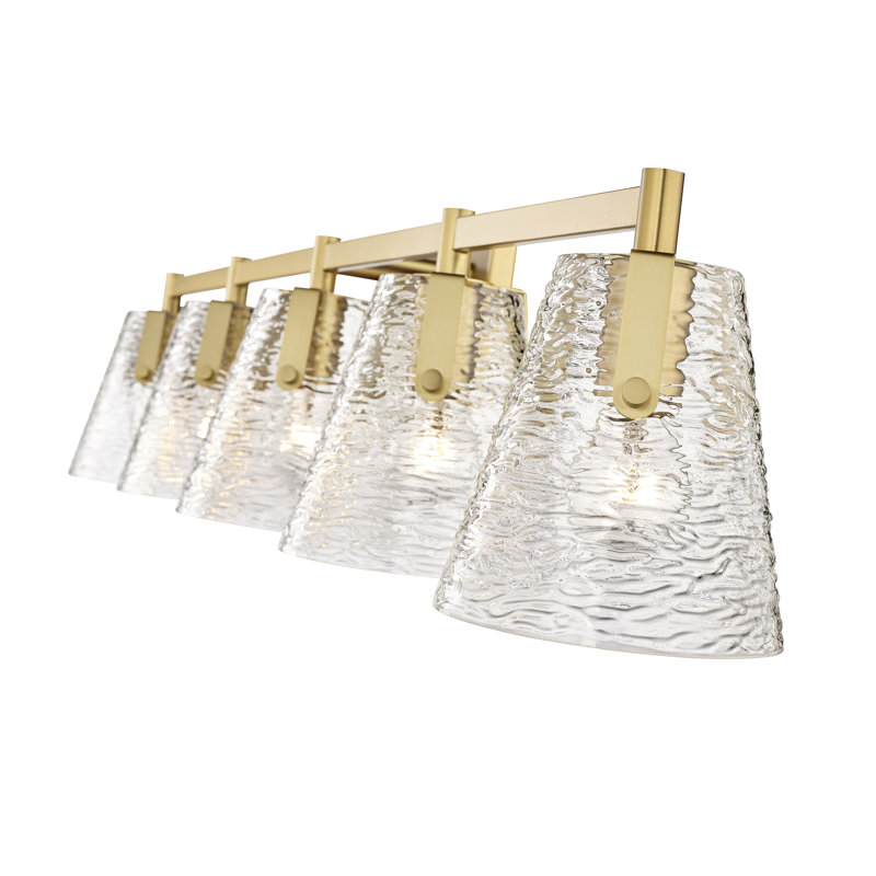 Baines 5 - Light Dimmable Vanity Light, Modern Gold