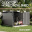 Remise de rangement horizontale en résine avec couvercle coulissant l 57,5 po x P 79,75 po Suncast