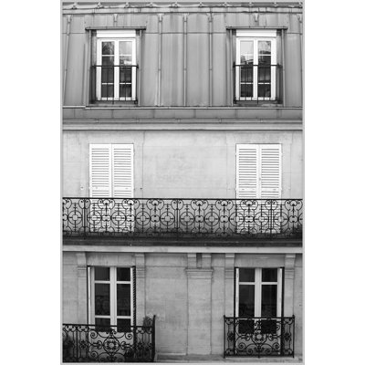 Shuttered Home Paris Print by Lillian August