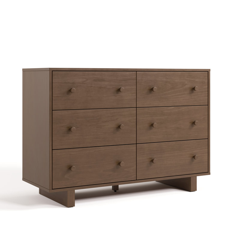 Commode 6 tiroirs Texas, Noisette