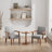 Fabric accent arm chair set of 2 with round wood table - elegant and comfortable addition to any room