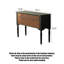 Console rétro en bois sculpté et noir avec relief floral-806808851
