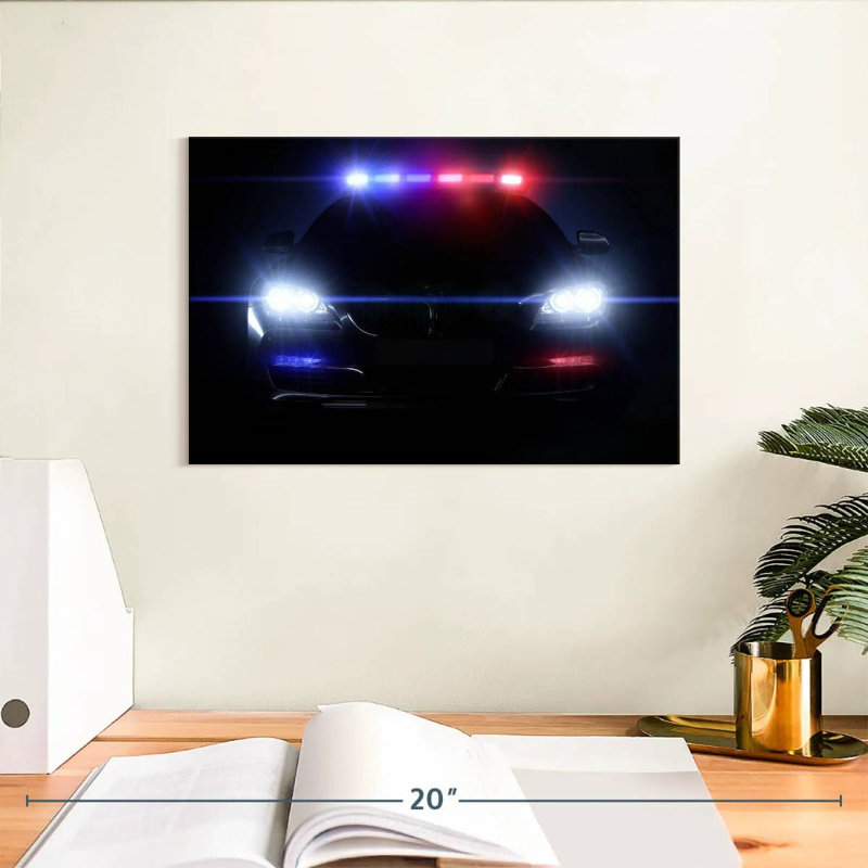 Voiture de police Mehar, H 8 po x l 12 po
