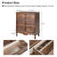 Hippe 71.12cm Wide Country Solid Wood Rectangle Accent Cabinet with Faux Six-Drawer Front Set of 2-825259965