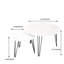 Table basse blanche et ronde en forme de marbre de 2 - Base en métal pour chambre à coucher, salon, bureau 28,04 po