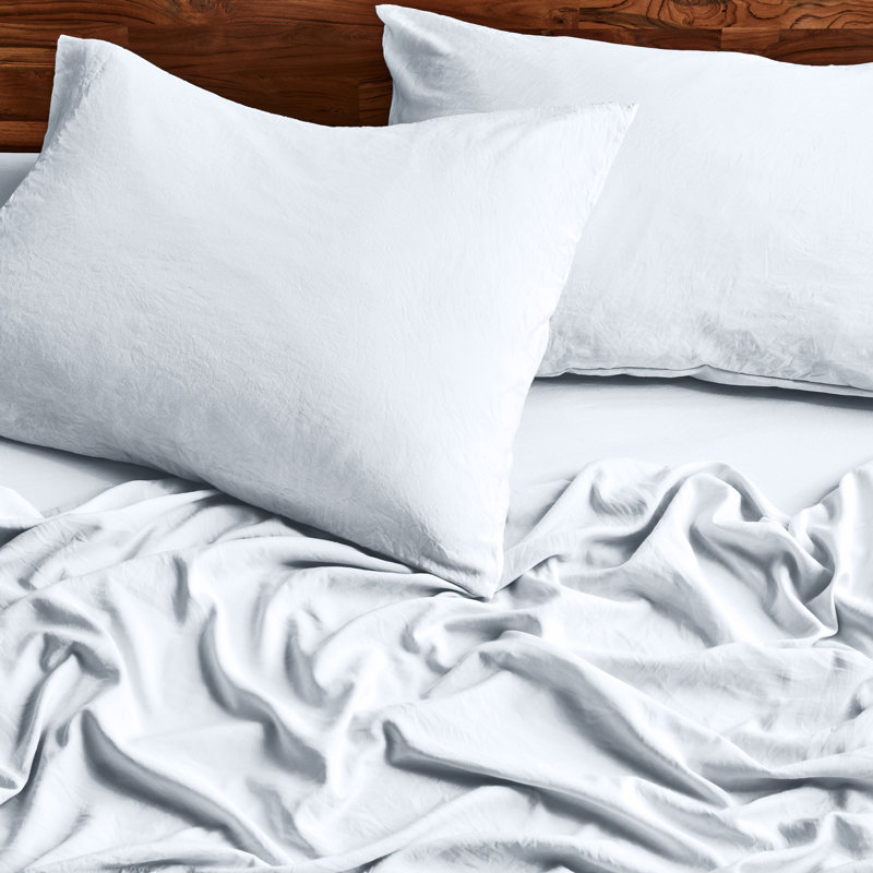 Washed Ultra-soft Microfiber Sheet Set, Full Sheet Set with 2 Pillowcases, White
