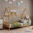 Twin Size Solid Wood House Bed With Headboard And Footboard-1894234003
