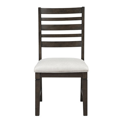 Classic Style Dark Espresso Finish Side Chairs Set Of 2Pc, Upholstery Seat Wooden Dining Furniture